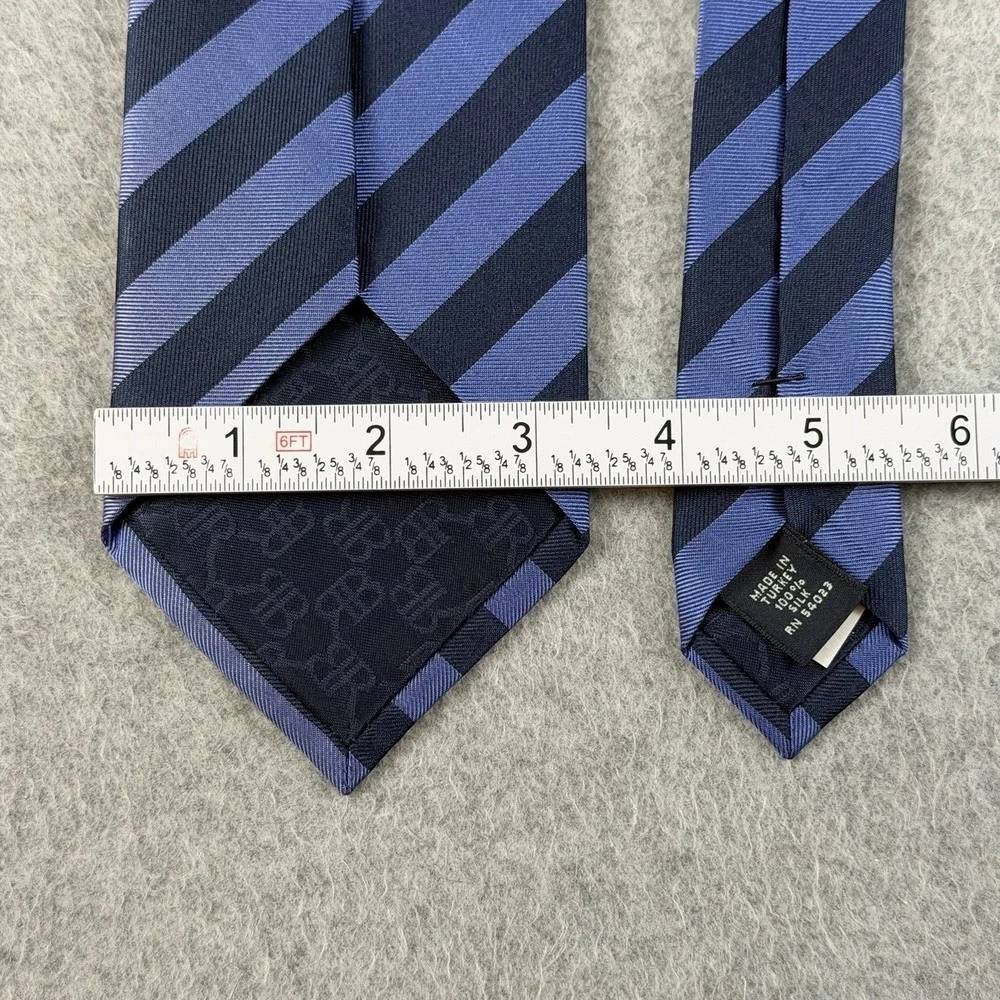 Banana Republic Blue Navy Diagonal Repp Stripe Silk Neck Tie Classic 58x3.4